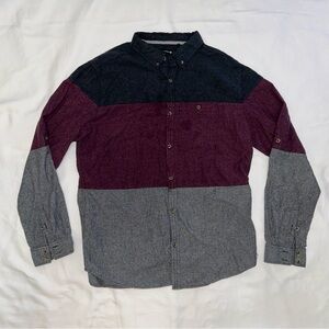 Ocean Current Men’s Color Block Button-Down Shirt XL